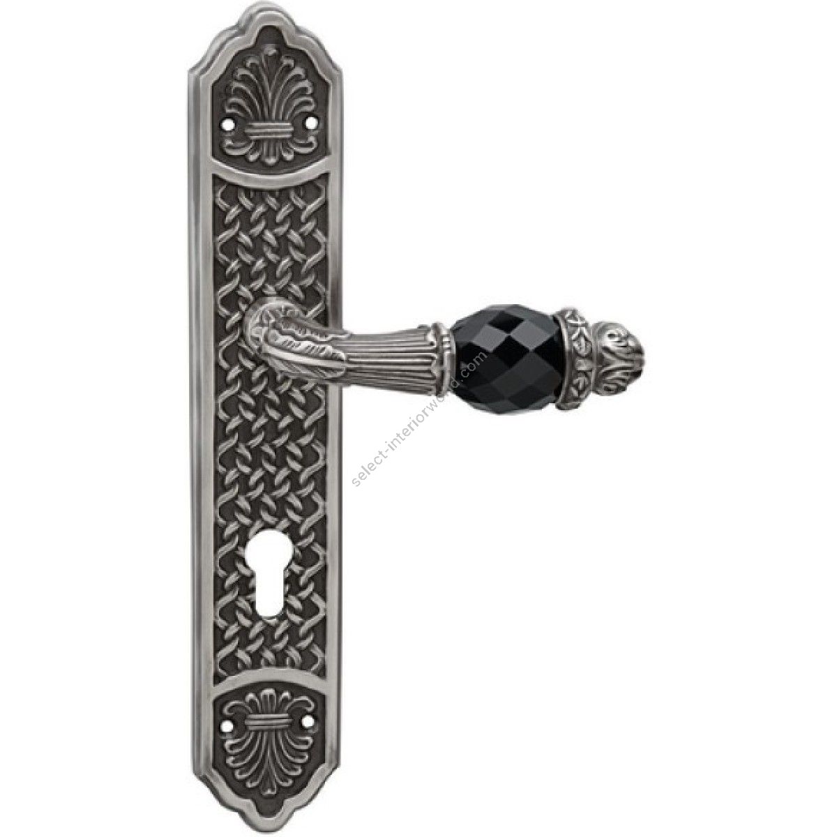 Bronces Mestre / Door Handles / Clasica with Swarovski black crystal and euro 85mm 0A3141.N85.71