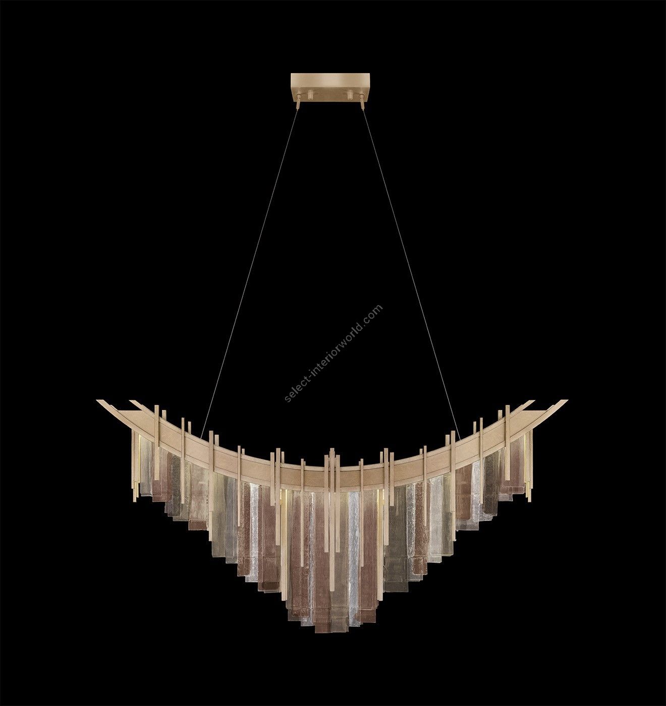 Fine Art Handcrafted Lighting / Pendants & Suspension Lights / Arpeggio 44.75″W Linear Pendant
