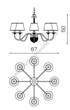 Il Paralume Marina / Chandelier / 1460/CH8