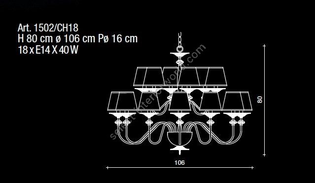 Il Paralume Marina / Chandelier / 1502/CH18