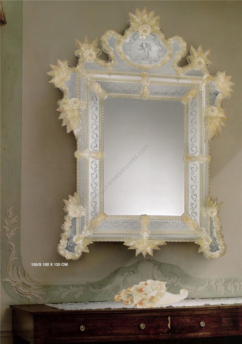Italian Luxury Lighting / Wall Mirrors / Murano Glass Venetian Style 155S
