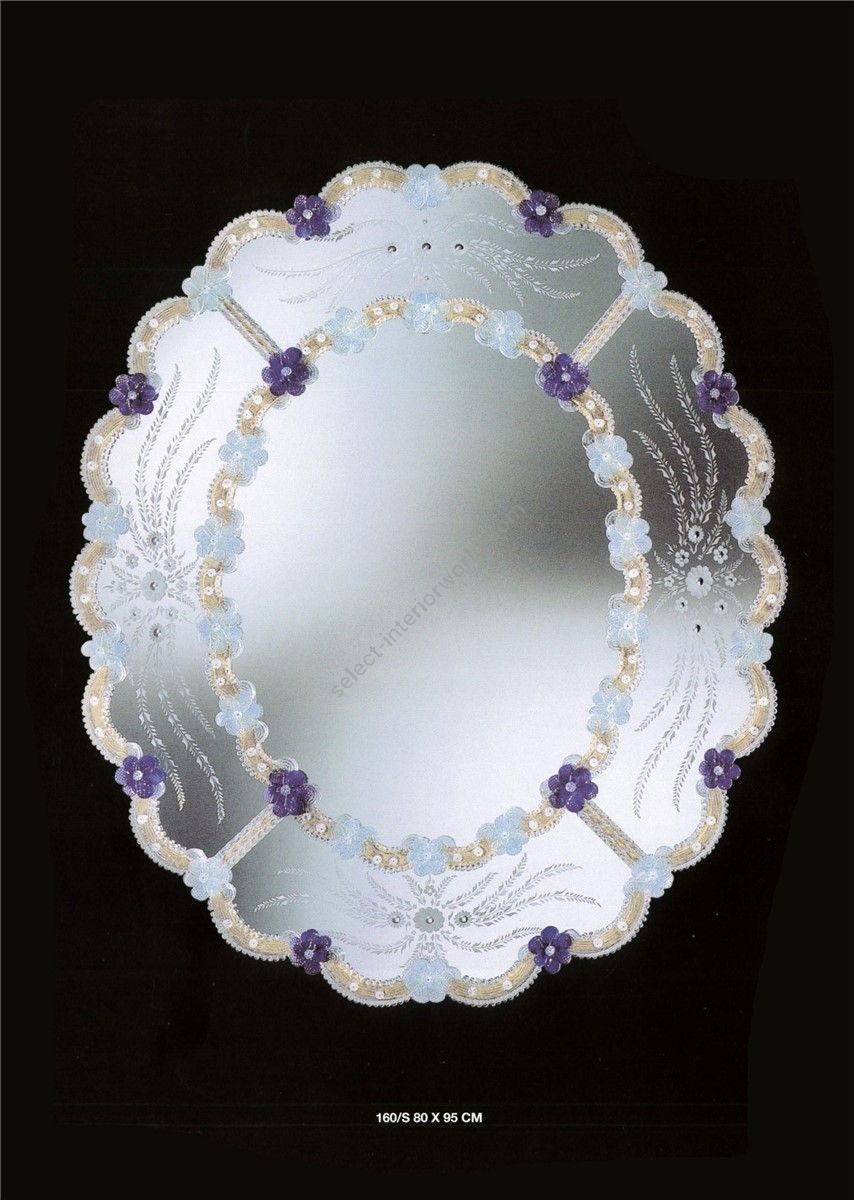 Italian Luxury Lighting / Wall Mirrors / Elegant Venetian Glass Murano Glass 160S