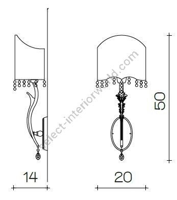 Il Paralume Marina / Wall Lamp / 1689/A1/V2