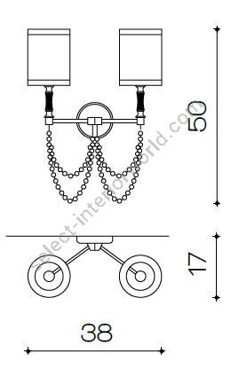 Il Paralume Marina / Wall Sconces / IL-1703/A2/LU/TR