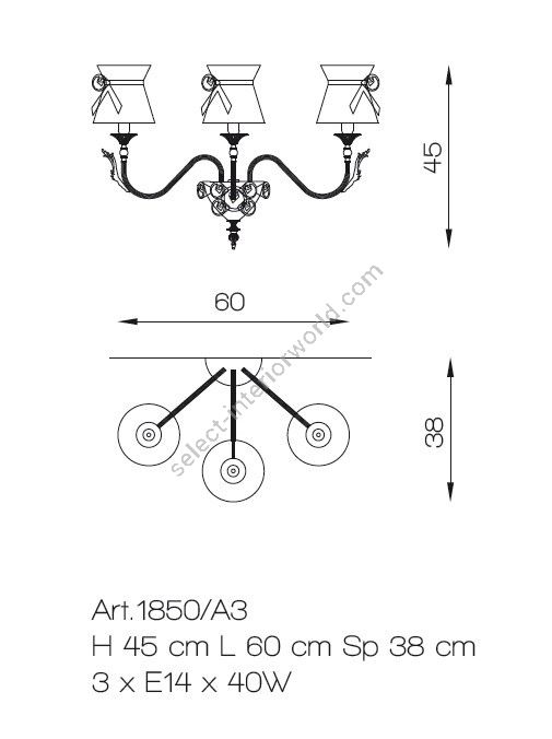 Il Paralume Marina / Wall Lamp / 1850/A3