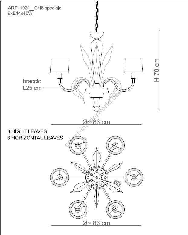 Il Paralume Marina / Chandelier / 1931/CH6