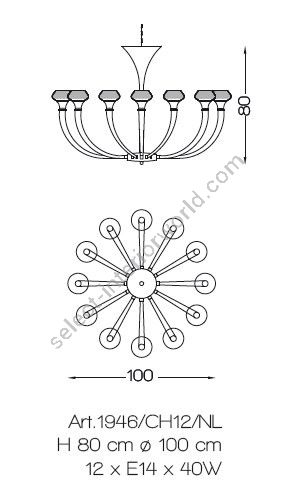 Il Paralume Marina / Chandelier / 1946/CH12/NL
