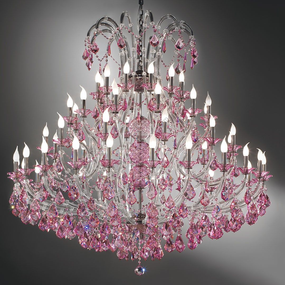 Italian Luxury Lighting / Chandeliers / Maria Theresa 60 Lights 1960 060 Pink