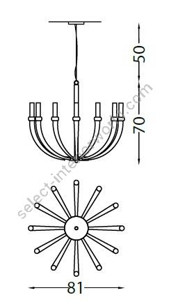 Il Paralume Marina / Chandelier / 2071CH12