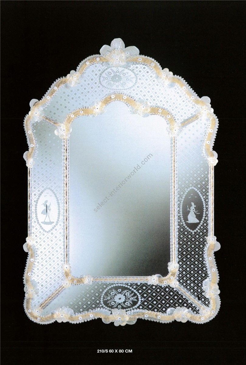 Italian Luxury Lighting / Wall Mirrors / Murano Glass Venetian Style 210S