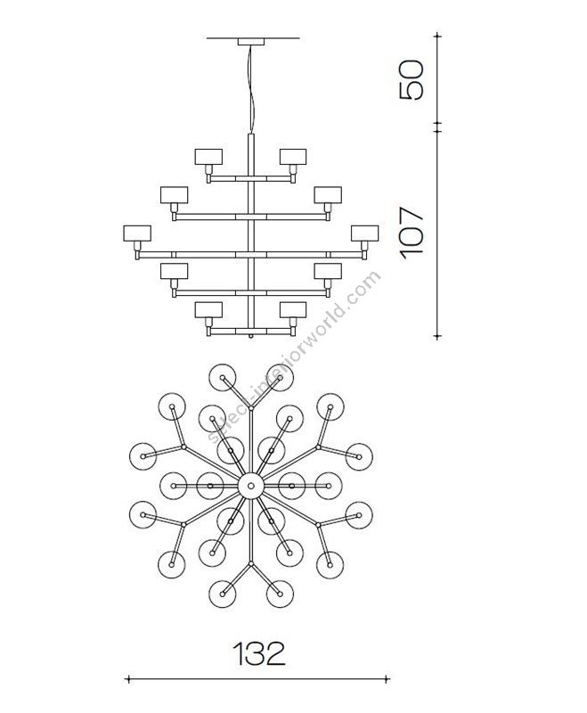 Il Paralume Marina / Chandelier / 2127/CH36/NL