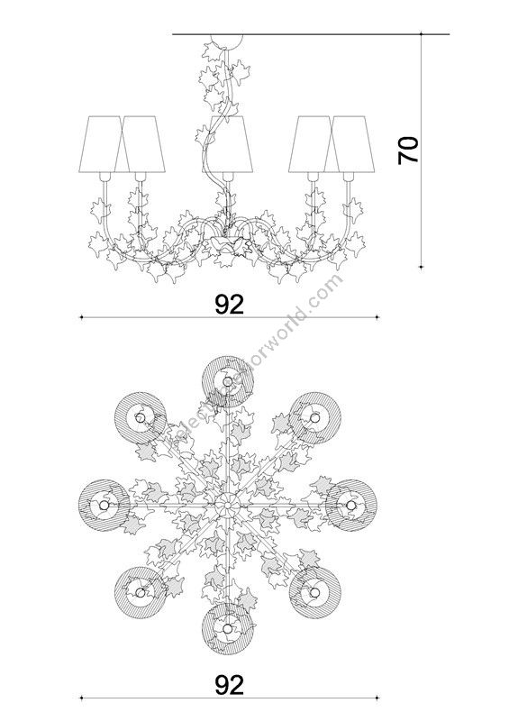 Il Paralume Marina / Chandelier / 2171/CH8