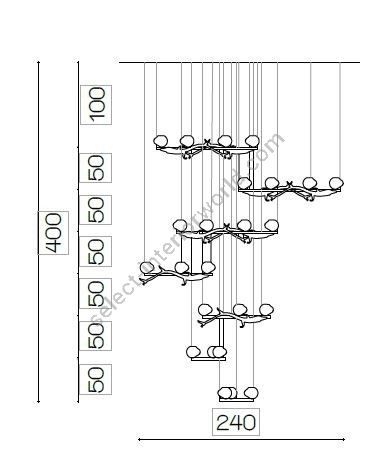 Il Paralume Marina / Chandelier / 2178/CH38
