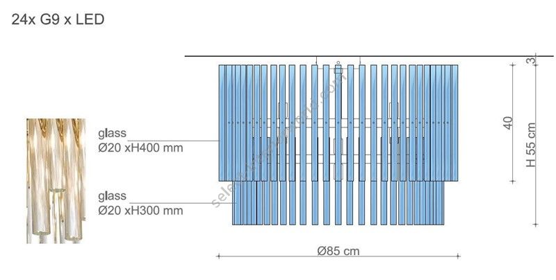 Il Paralume Marina / Chandelier / 2210D85