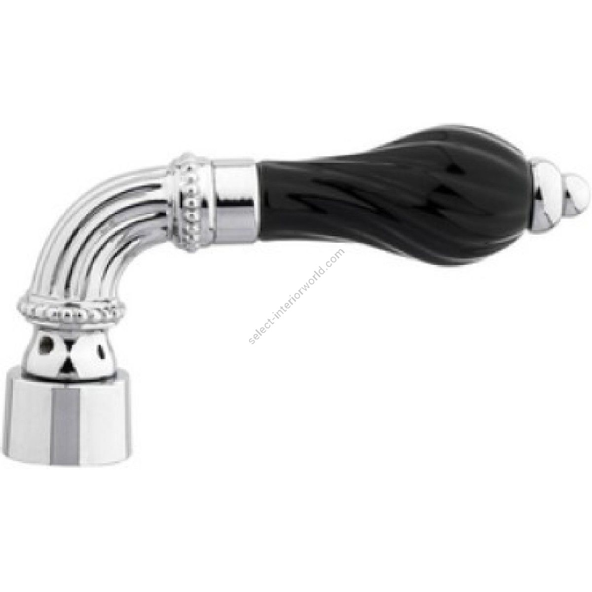 Bronces Mestre / Knobs for Shower Systems / Handle kit for shower system with black porcelain twisted 233545.NSL0.50