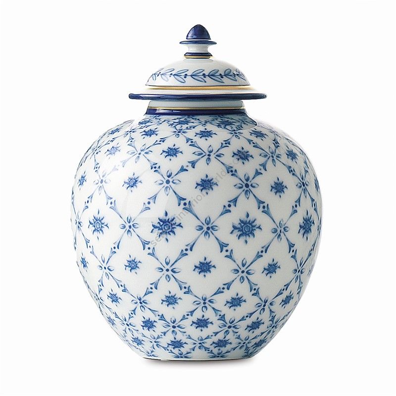 Le Porcellane / Vases with Lids / Potiche Rombi Fiori 5202 5201 5200