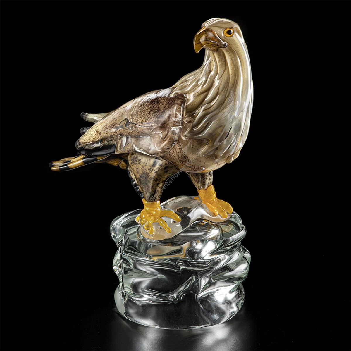 Italian Luxury Lighting / Animal Sculptures / Hawk in Murano Glass 6010 1 COL