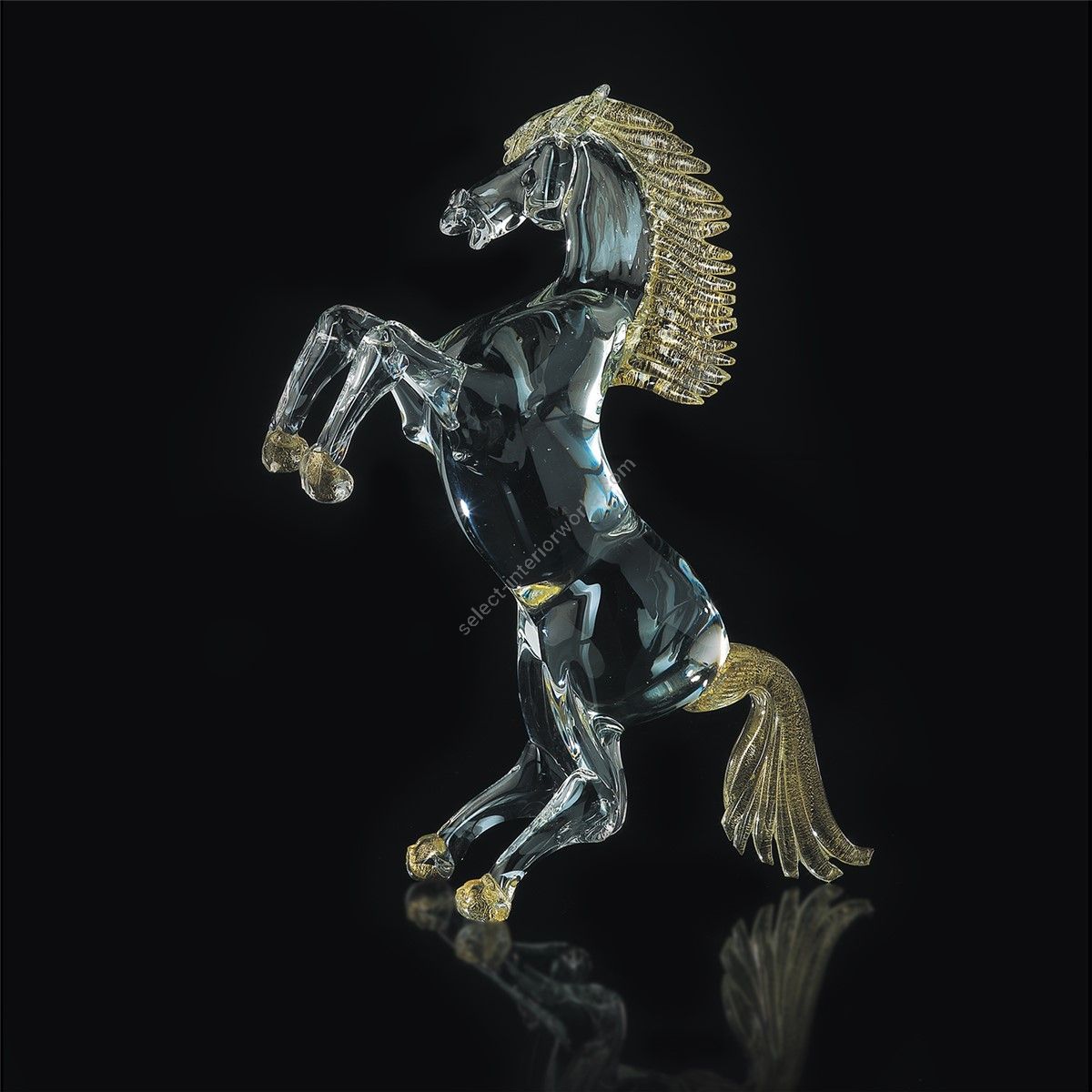 Italian Luxury Lighting / Animal Sculptures / Horse 26cm in Murano Glass 757 2 COR