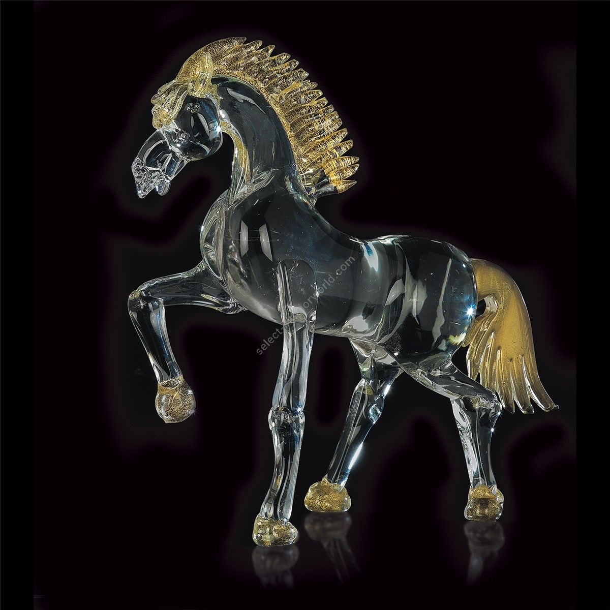 Italian Luxury Lighting / Animal Sculptures / Horse in Murano Glass 758 2 COR