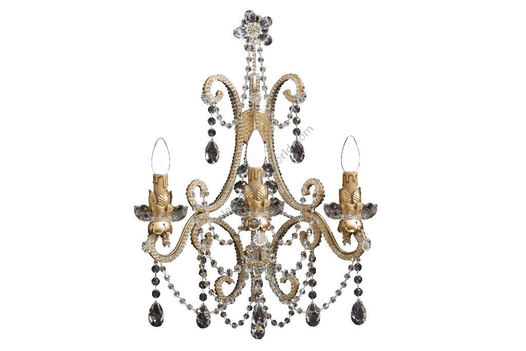 Mechini / Wall Lights / Bohemian Crystal and Clear Pearl Banding A135/3