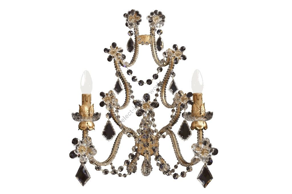 Mechini / Wall Lights / Bohemian Crystal and Clear Pearl Banding A140/2