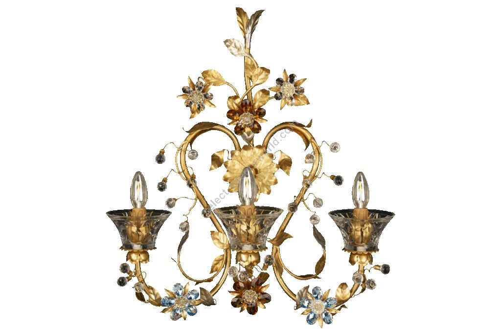 Mechini / Wall Lights / Clear and Colored Bohemian Crystal A267/3 MH