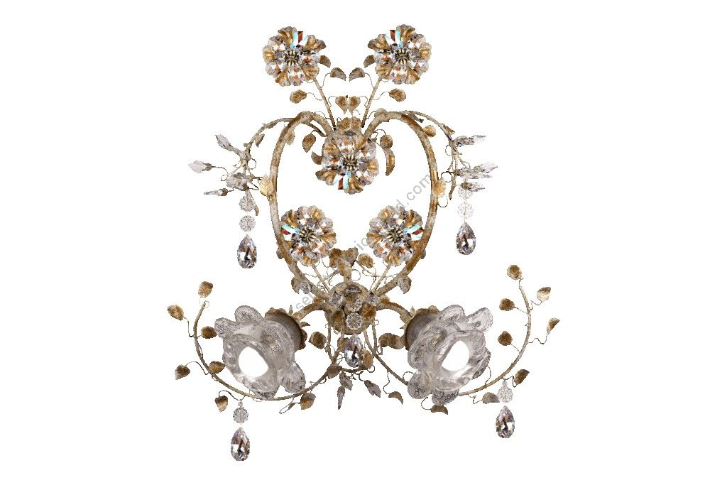 Mechini / Wall Lights / Colored Bohemian Crystal and Murano Glass A276/2