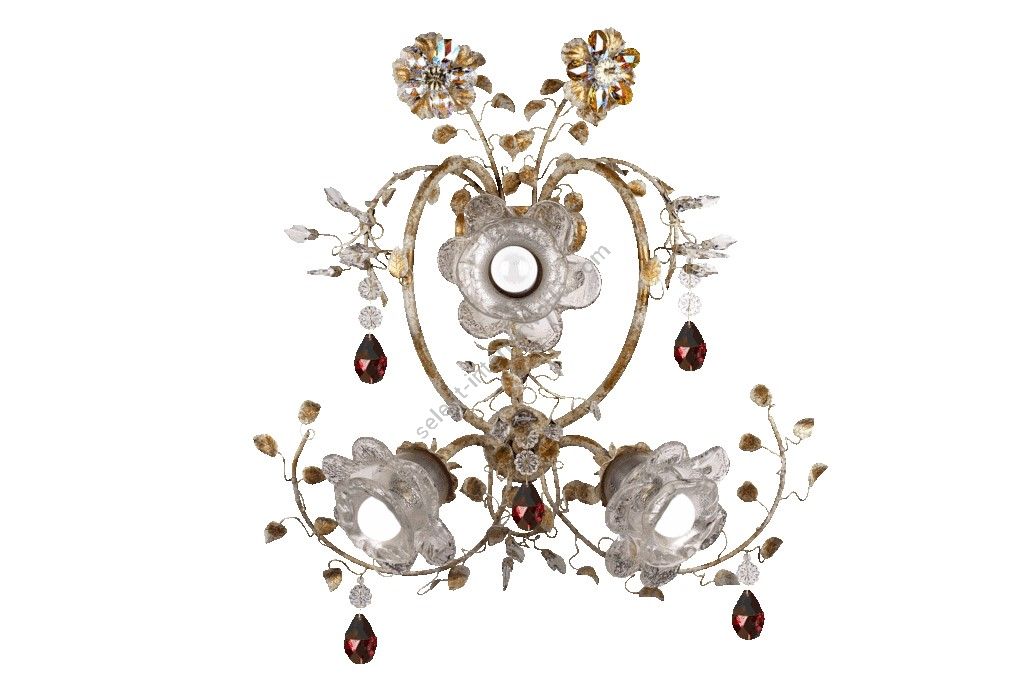 Mechini / Wall Lights / Colored Bohemian Crystal and Murano Glass A276/3