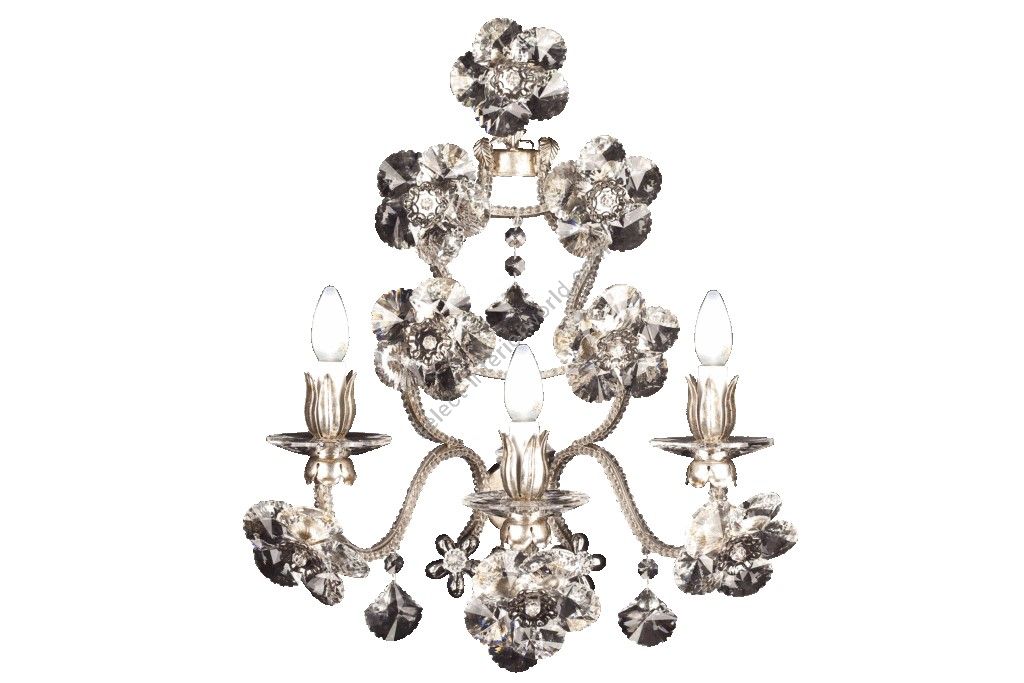 Mechini / Wall Lights / Porcelain and Clear Pearl Banding A290/3