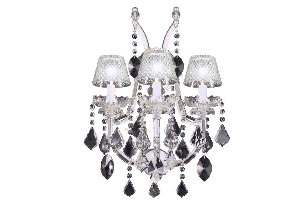 Mechini / Wall Lights / Wrought Iron with Clear Bohemian Crystal A325/3