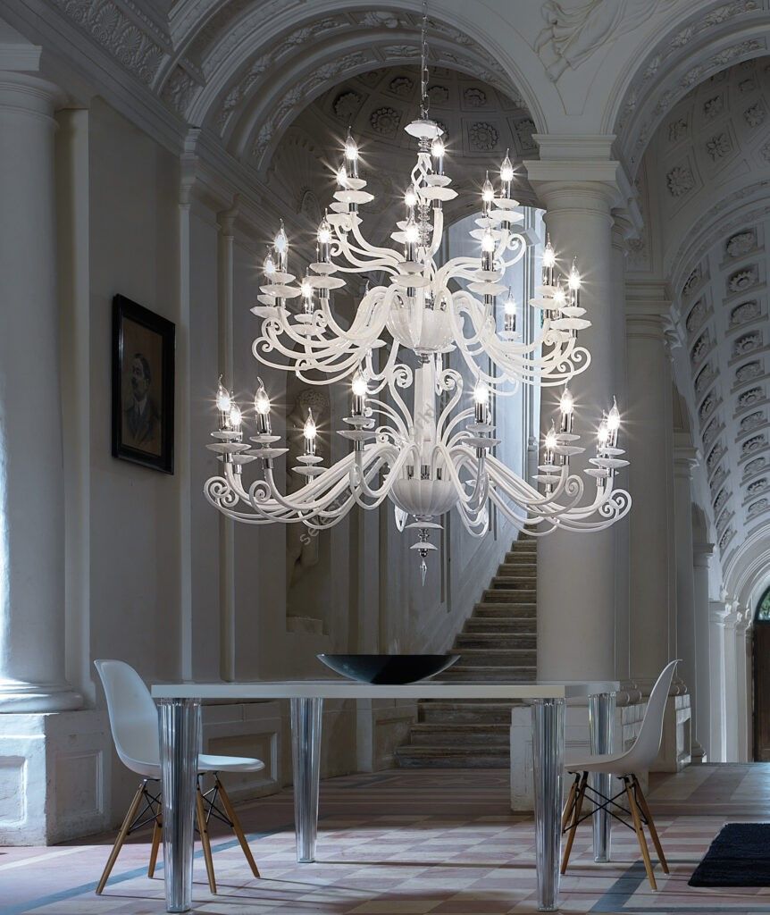 Euroluce Lampadari / Chandeliers / Alicante White L12+12+6