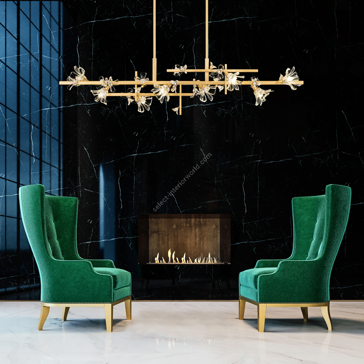 Fine Art Handcrafted Lighting / Pendant Lights / Azu 65″ Linear 918740