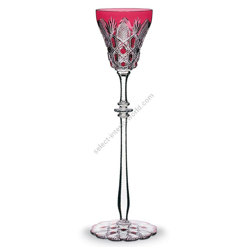 Baccarat Tsar Wine Glass | Pink, Green, Blue