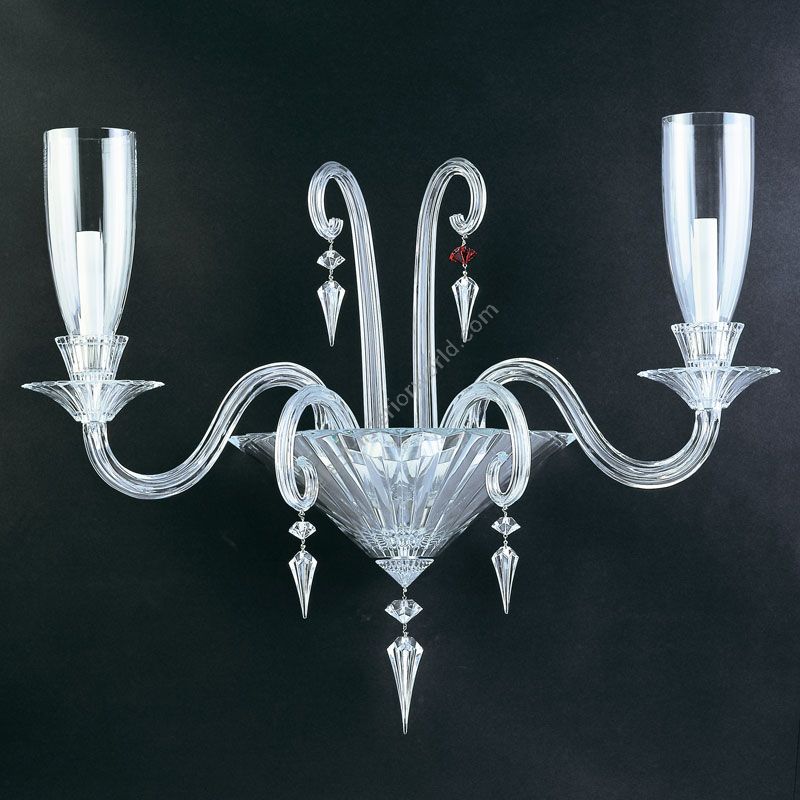 Baccarat Mille Nuits Wall Unit / Wall Lamp Hurricane Shades