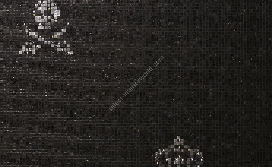 Bisazza / Mosaico - Decorations / Skulls & Crowns Black (Luxe)