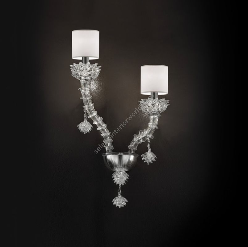 Glass & Glass Murano / Wall Sconces / Contemporary Venetian chandeliers C-2303/A2P