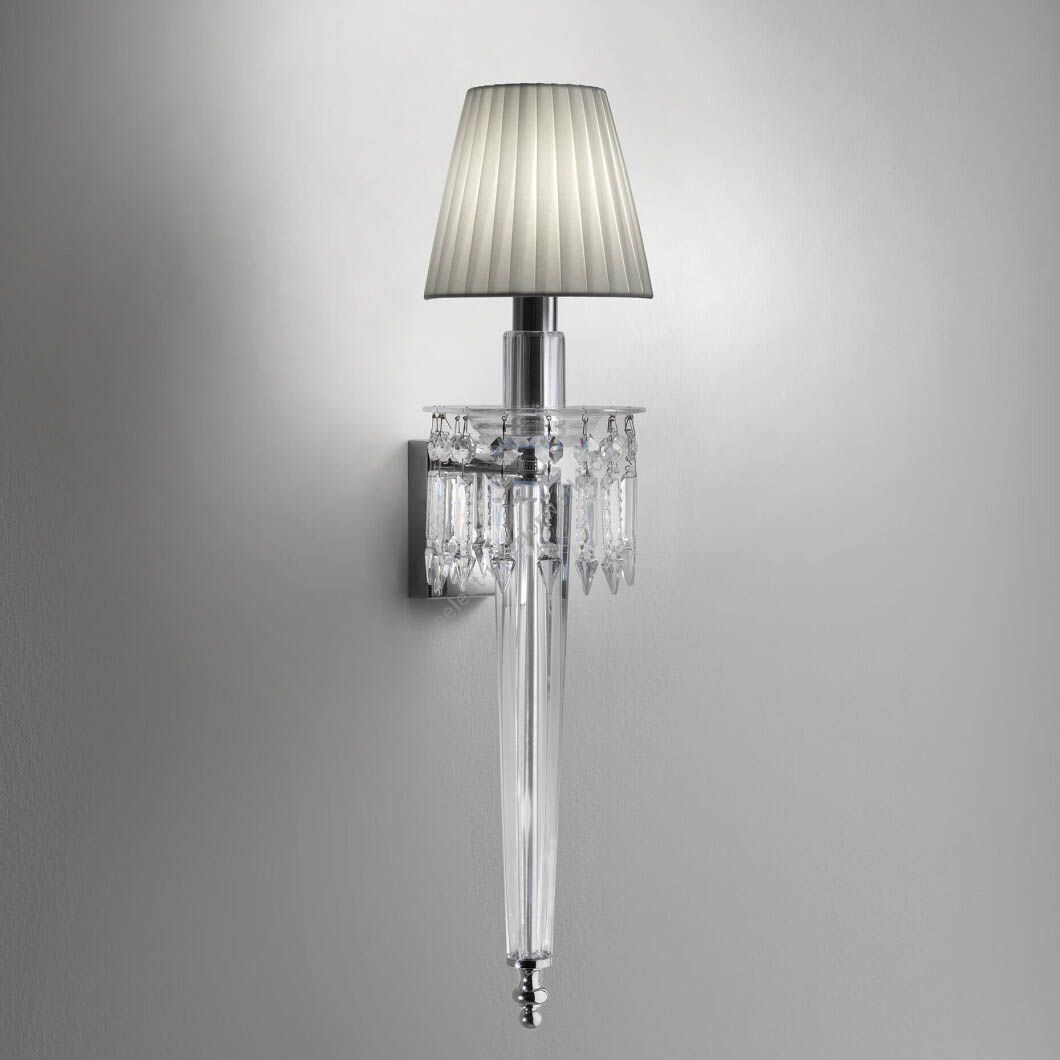 Classic Wall Sconce, 1-Light with Crystal and Glass - Egle 462/AP1 by Italamp