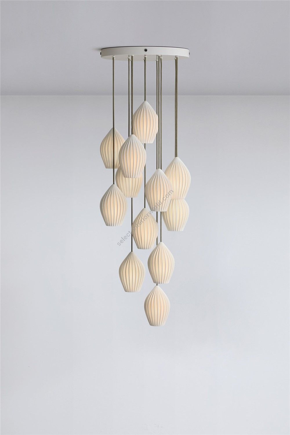 Original Btc / Pendants & Suspension Lights / Fin Pendant Grouping of 12