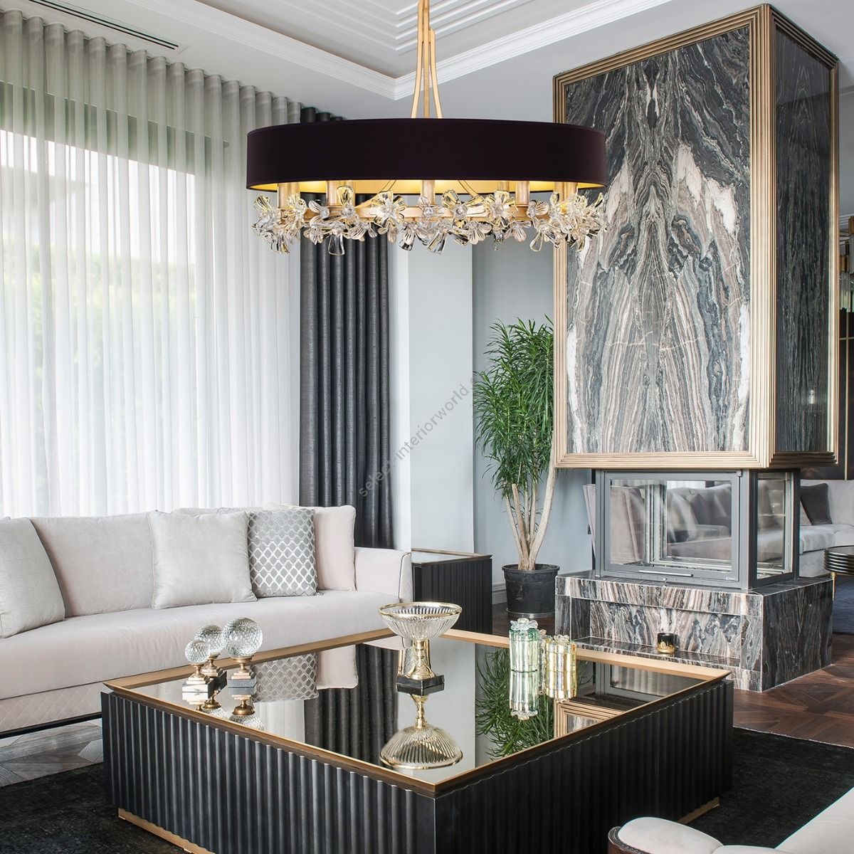 Fine Art Handcrafted Lighting / Chandeliers / Azu 34.5″ Round 915240-11