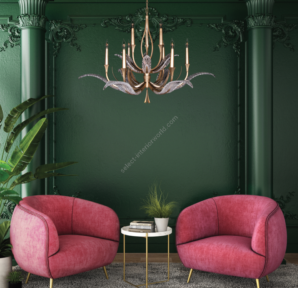 Fine Art Handcrafted Lighting / Chandeliers / Plume 45″ Round 893640