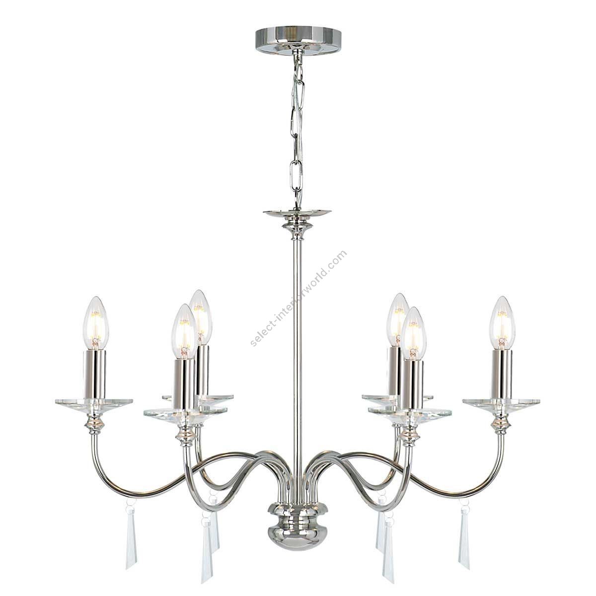 Elstead Lighting / Chandeliers / Finsbury Park 6 Light Chandelier - Polished Nickel