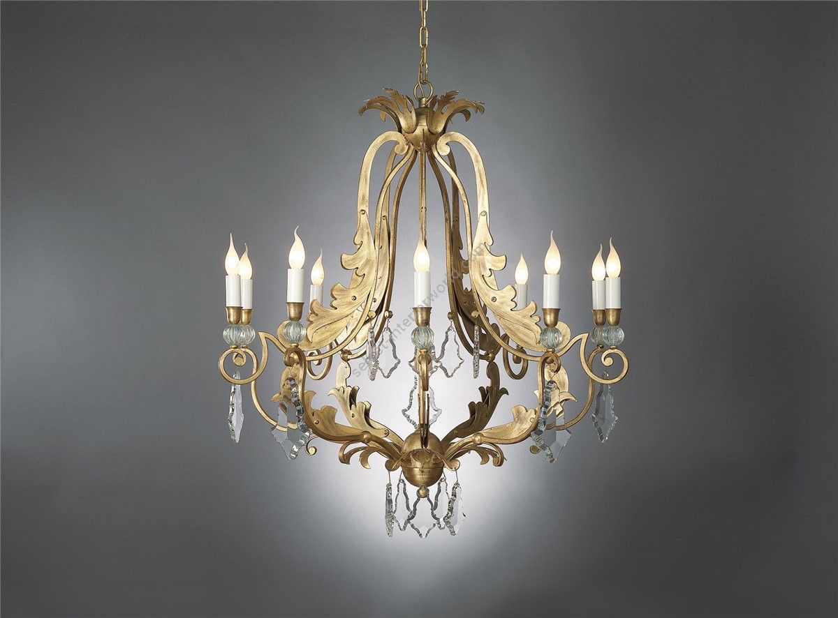 Officina Ciani / Chandeliers / Wrought Iron with Crystals HL1055CH-10