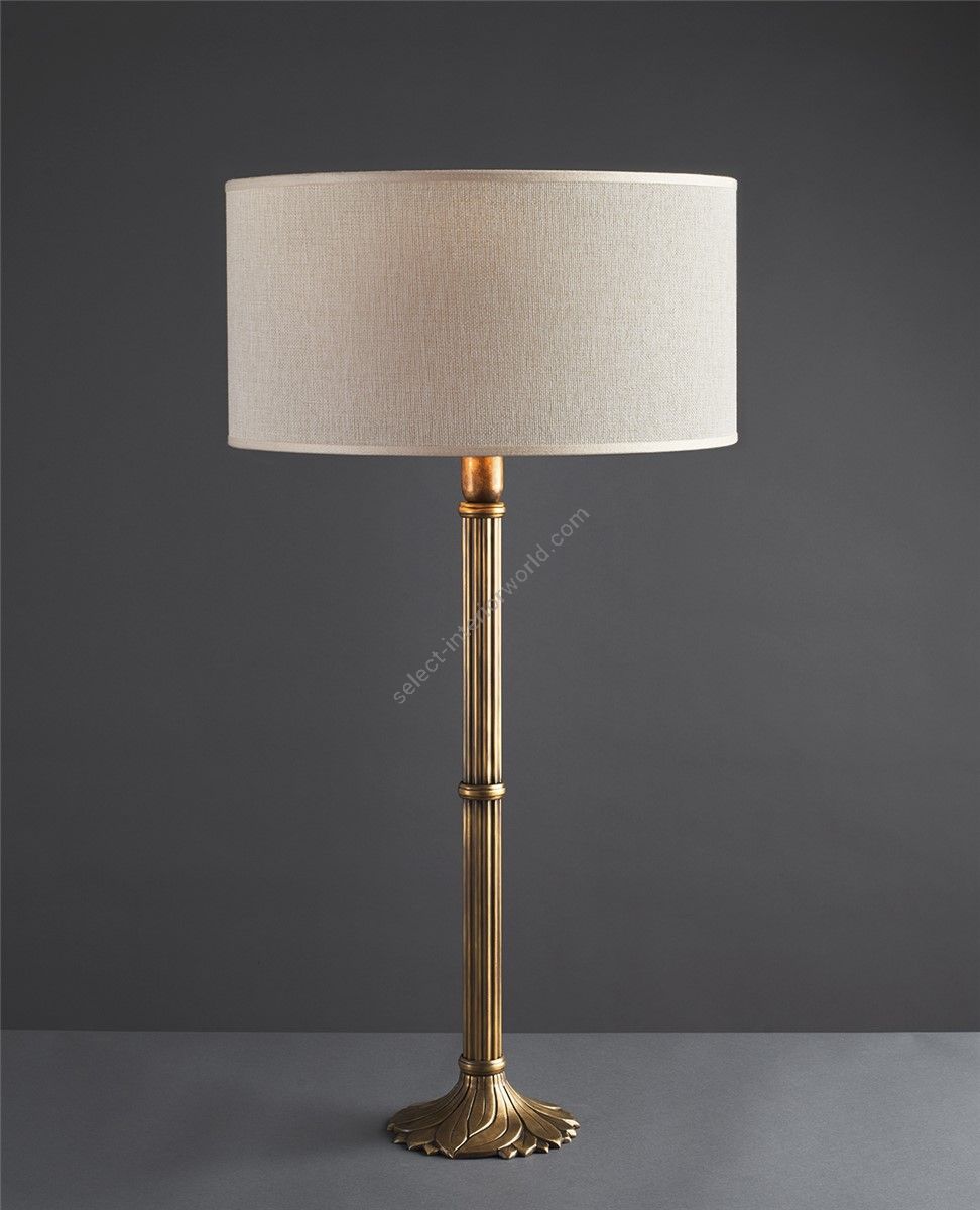 Officina Ciani / Table Lamps / Cast Brass HL1121TA-1 Foglie ottone