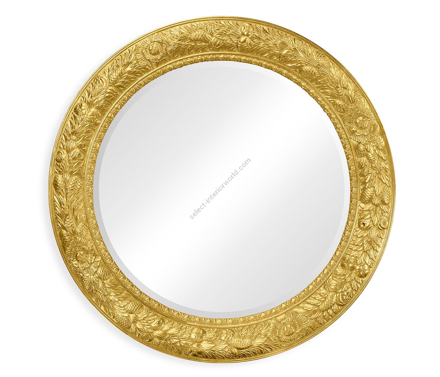 Jonathan Charles Fine Furniture / Large Circular Gilded Mirror / 493104-GIL