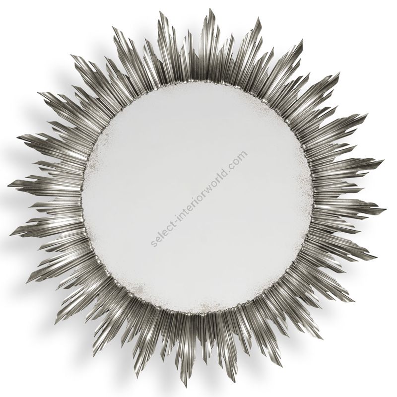 Jonathan Charles / Large silver sunburst Mirror / 494469-SIL