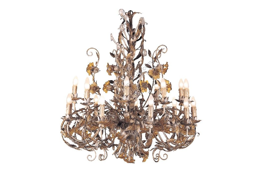 Mechini / Chandeliers / Wrought Iron with Murano Glass L186/18