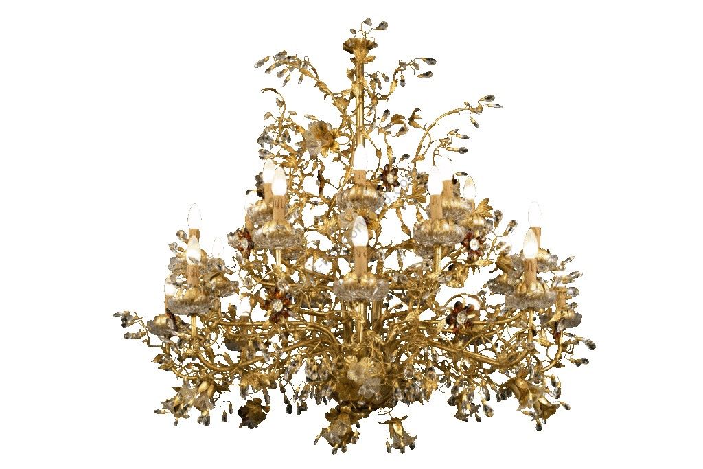 Mechini / Chandeliers / Coloured Bohemian Crystal and Murano Glass L241/24