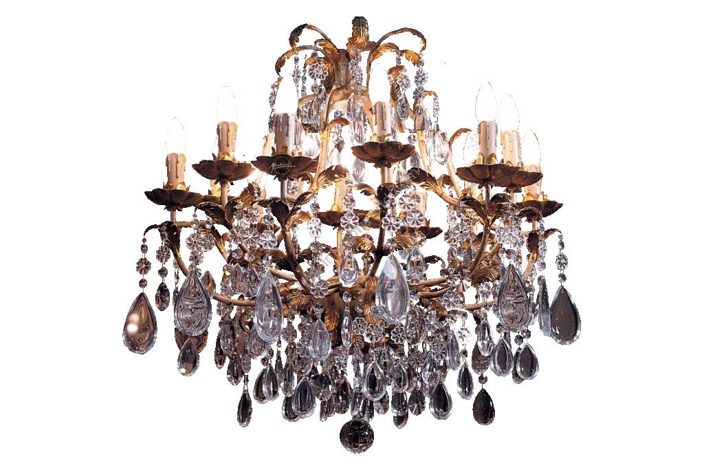 Mechini / Chandeliers / Wrought Iron with Clear Bohemian Crystal L251/12