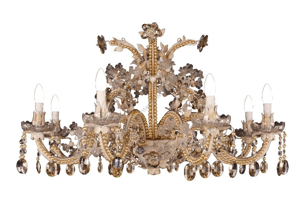 Mechini / Chandeliers / Murano Glass and Crystal Pearl Banding L257/8P