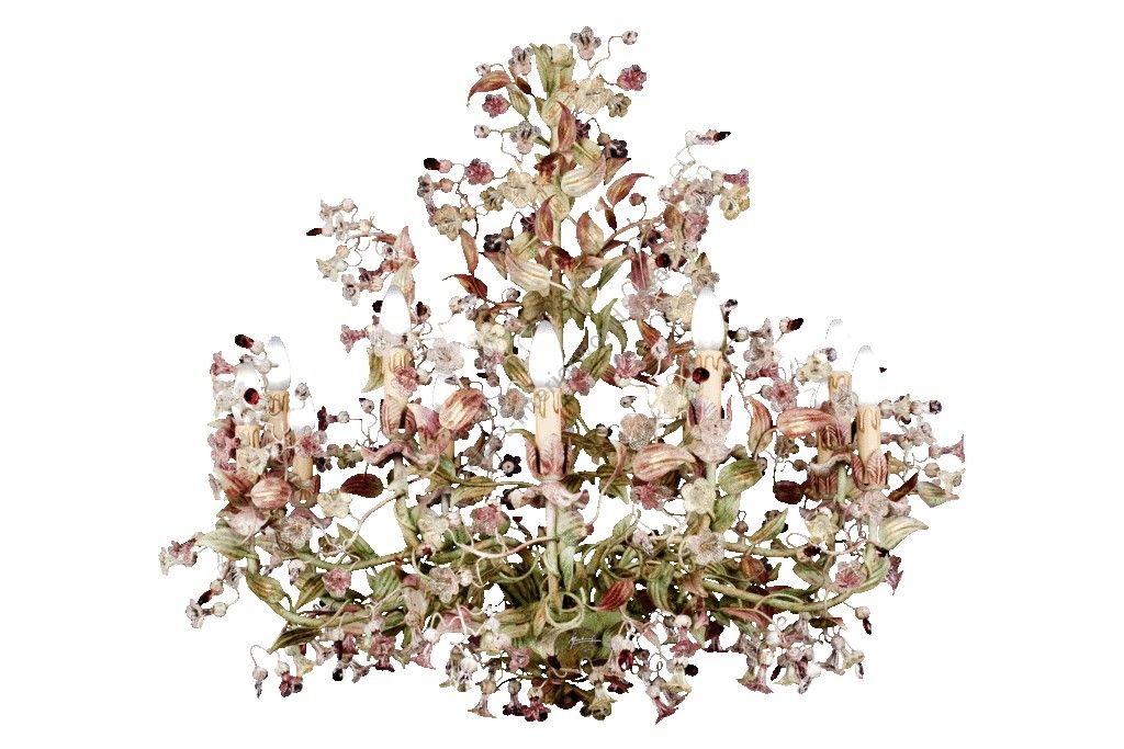 Mechini / Chandeliers / Coloured Bohemian Crystal & Murano Glass L261/12 BIS